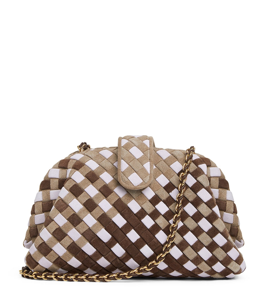 Bottega Veneta small suede Lauren 1980 clutch bag - British product