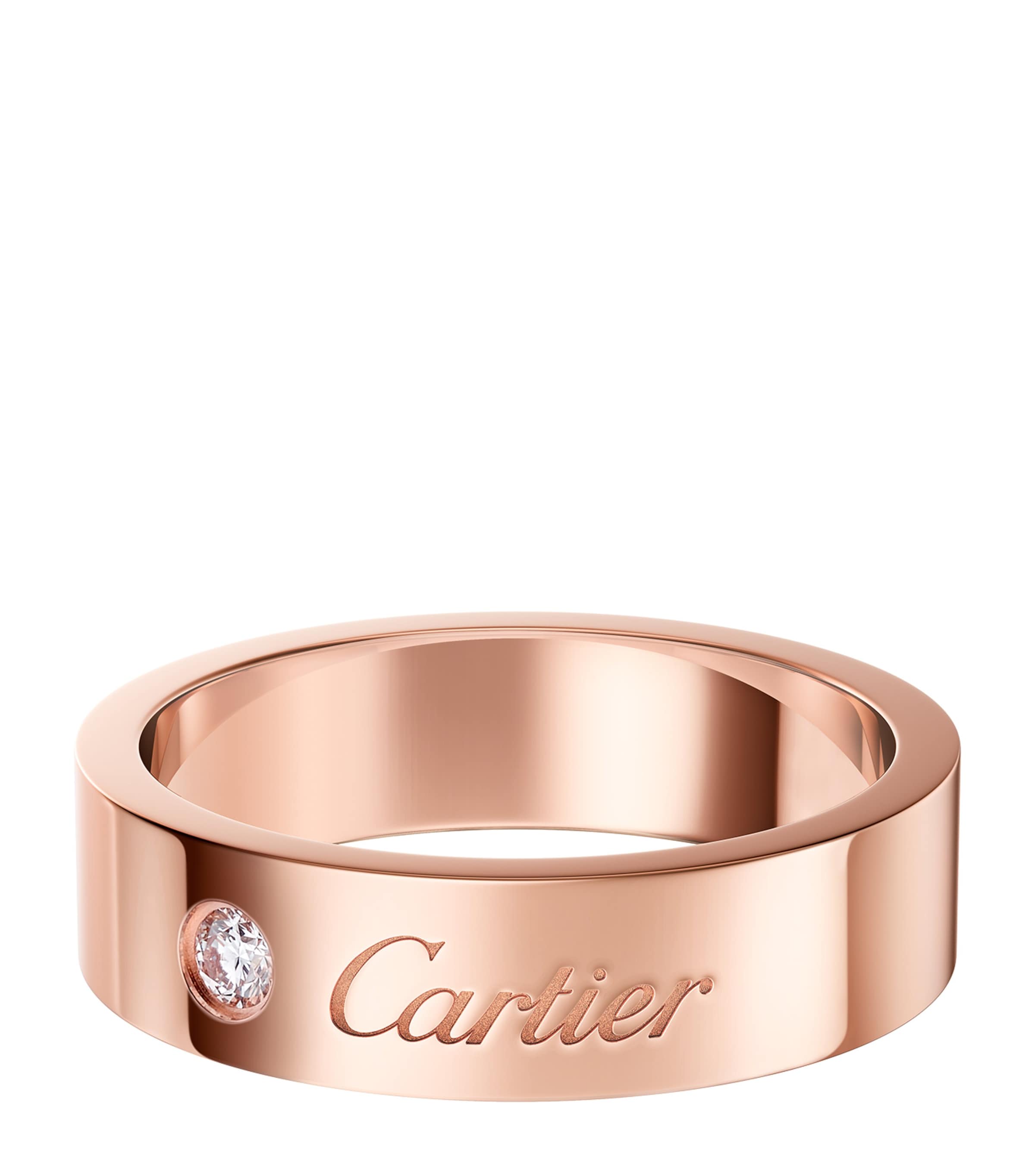 Cartier rose gold wedding ring with diamond - British product