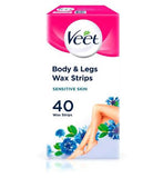 Veet 40 Wax Strips Maxi Format - Sensitive Skin Women's Toiletries Boots   