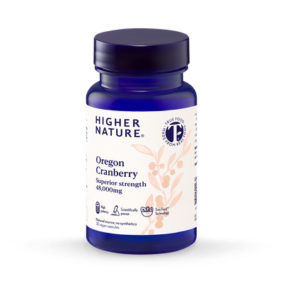 Holland & Barrett Higher Nature True Food Oregon Cranberry Cranberex 48,000mg Equivalent 30 Vegan Capsules- Buy online at McGrocer