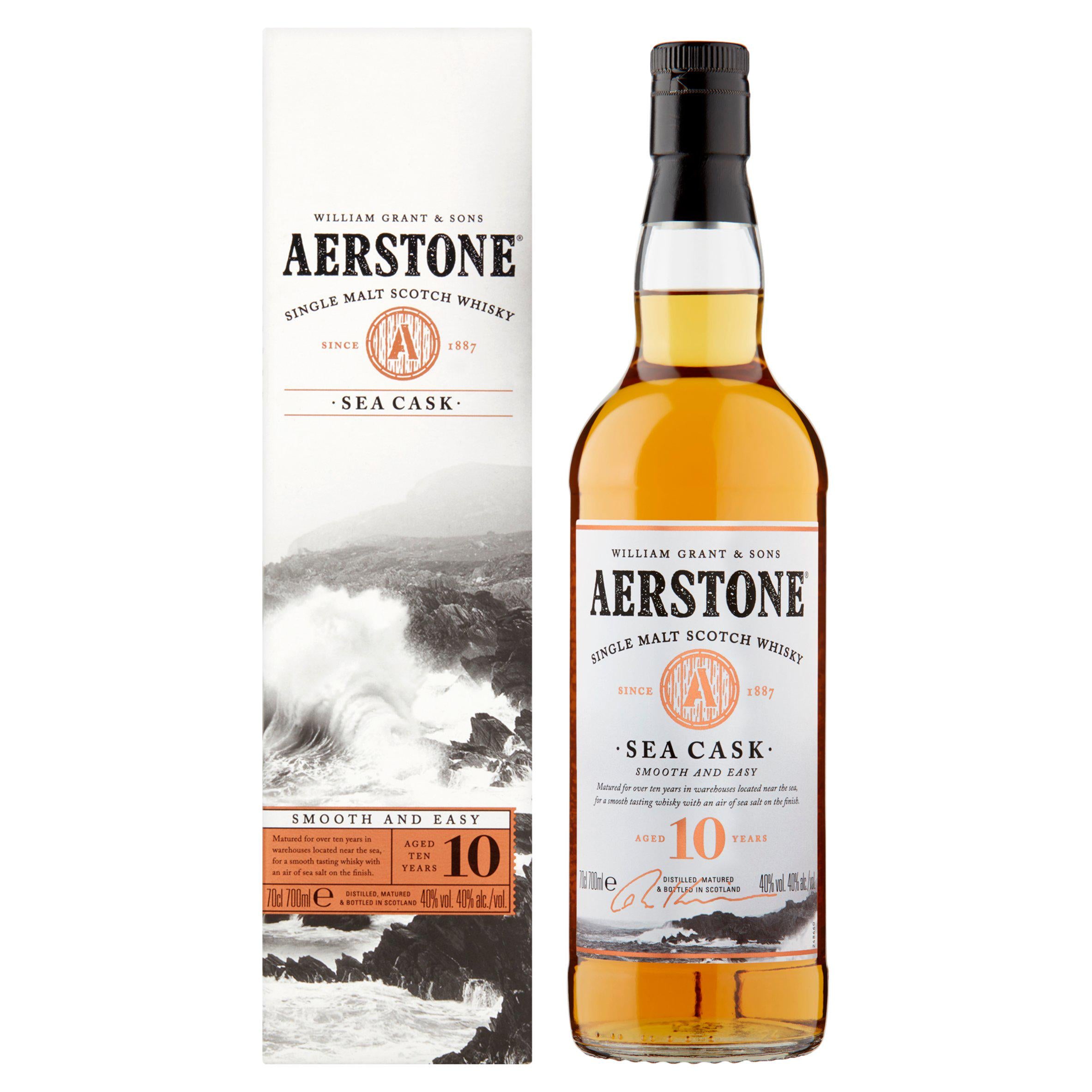 Aerstone Single Malt Scotch Whisky Aged 10 Years Sea Cask 70cl GOODS Sainsburys   