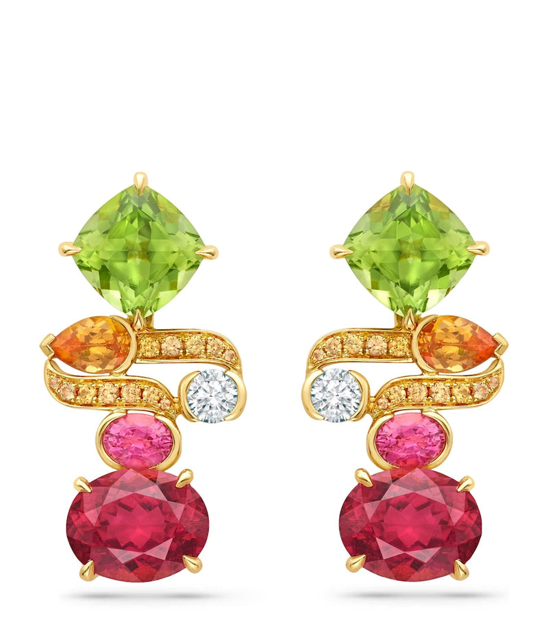 Boodles Play of Light diamond and gemstone earrings, UK version
