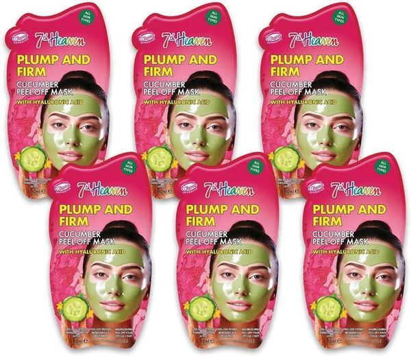 7th Heaven Cucumber Peel Off Mask Pack of 6 (British brand)