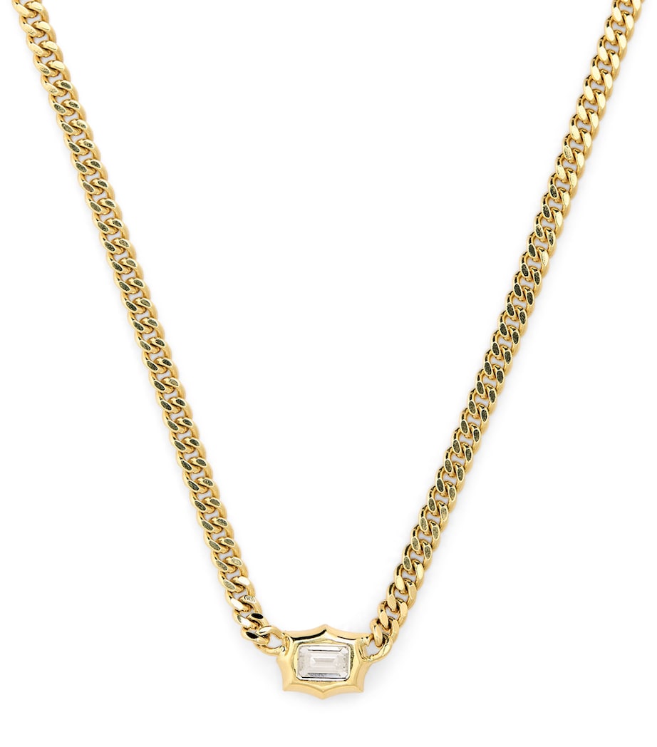 Jade Trau Vanguard curb necklace yellow gold diamond, imported from the UK