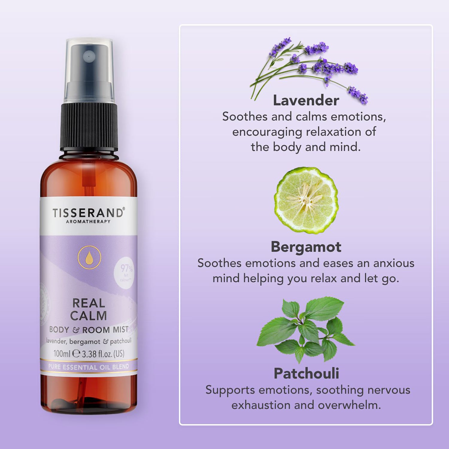 Tisserand Real Calm MoodFix Mist 100ml (British brand)