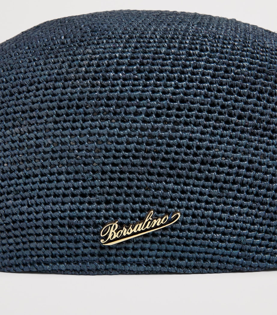 Borsalino raffia Miami flat beret, UK version