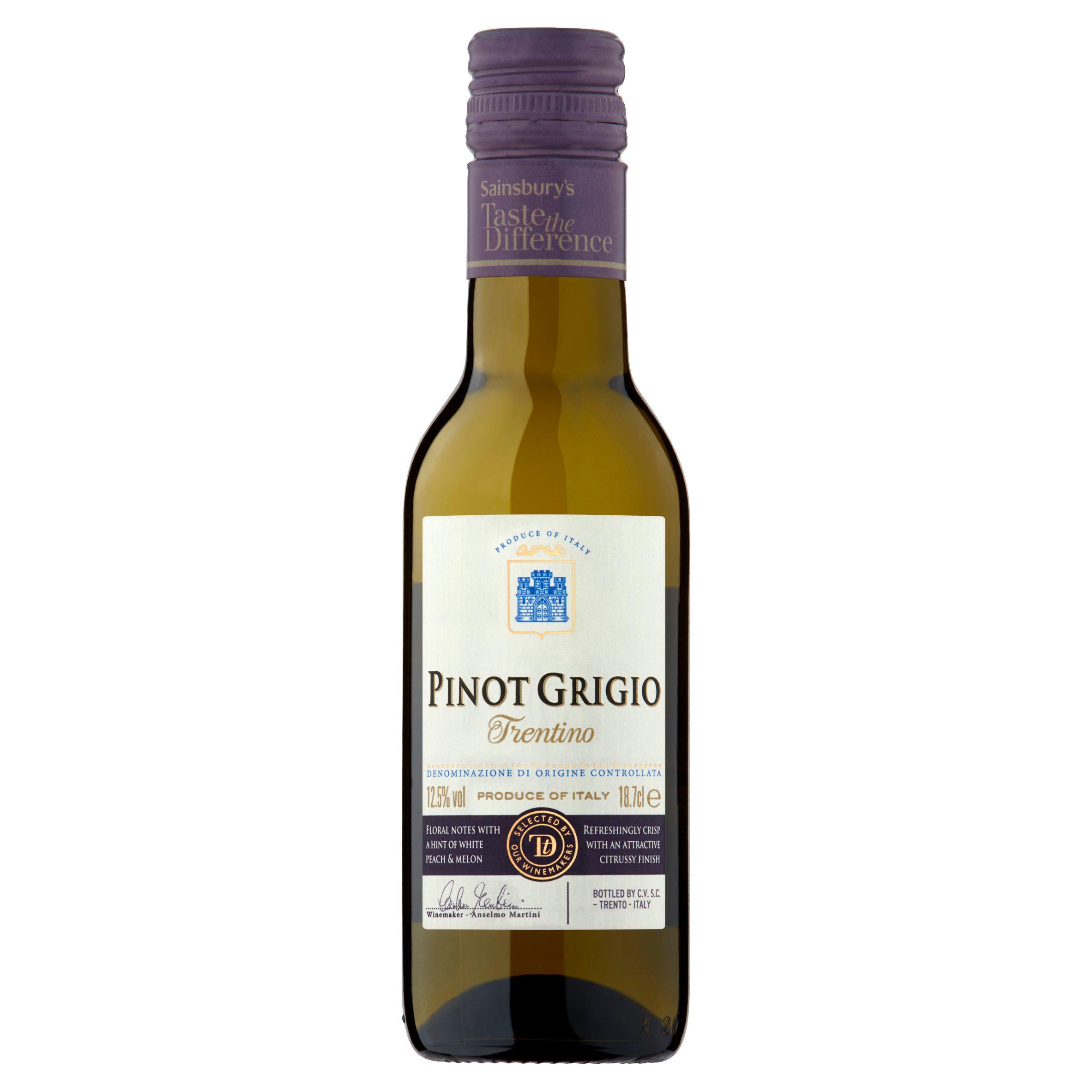 Sainsbury's Pinot Grigio DOC Trentino, Taste the Difference 18.7cl GOODS Sainsburys   