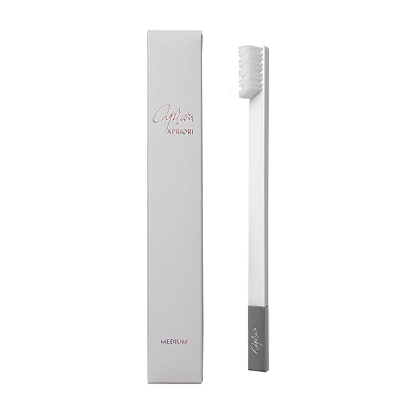 APRIORI White Silver Medium toothbrush, UK version