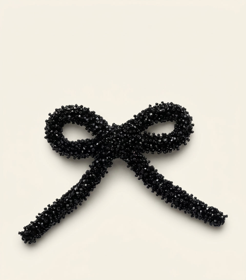 Prada crystal-embellished bow hair clip, UK version