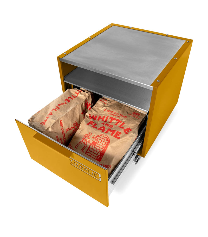 Charlie Oven outdoor island cabinet with castors for storage and prep - British product