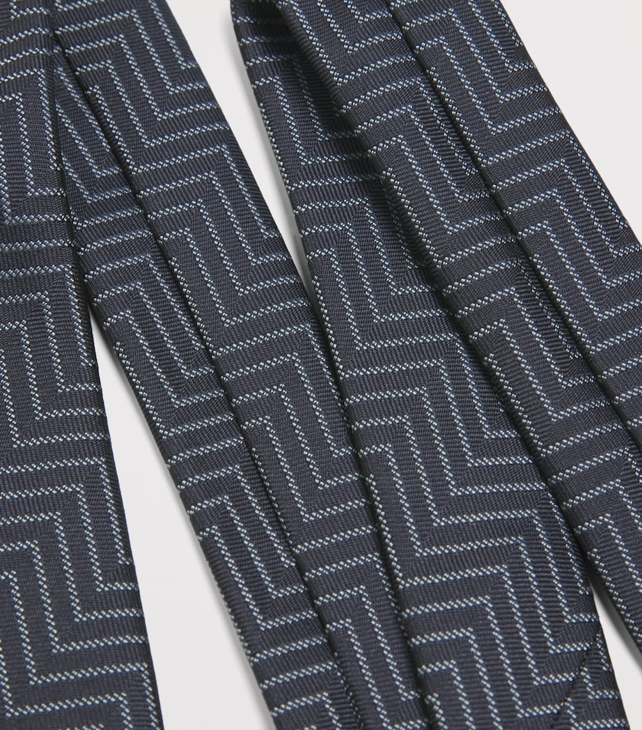 Giorgio Armani silk chevron tie 8cm - British product