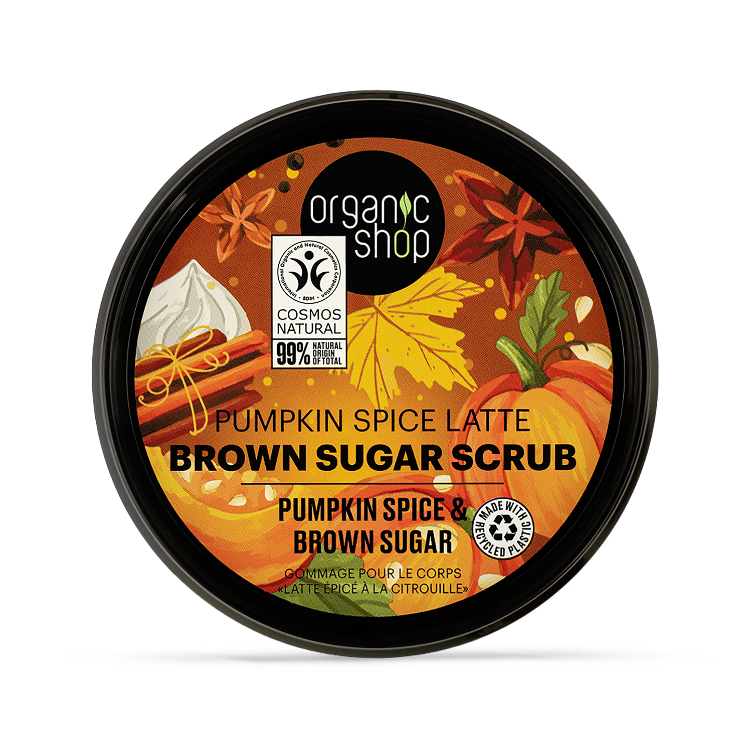 Organic Shop Pumpkin Spice Latte body scrub 250ml, UK version