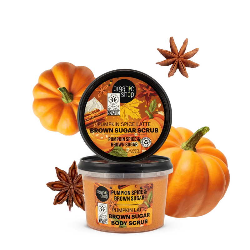 Organic Shop Pumpkin Spice Latte body scrub 250ml, UK version