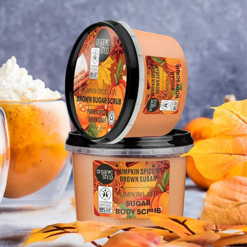 Organic Shop Pumpkin Spice Latte body scrub 250ml, UK version