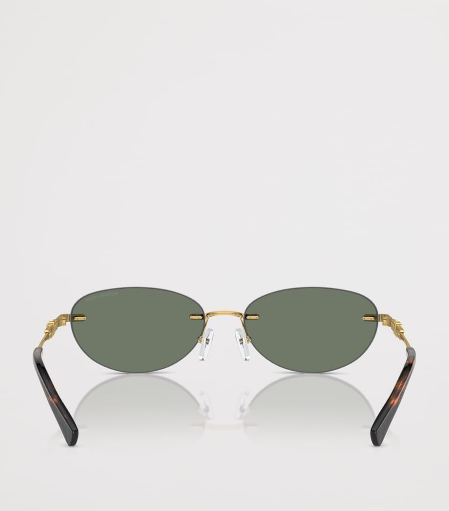 Michael Kors Manchester ovale Sonnenbrille mit goldenen Akzenten - britisches Produkt