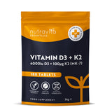 Nutravita Vitamin D3 K2 180 tablets - British product