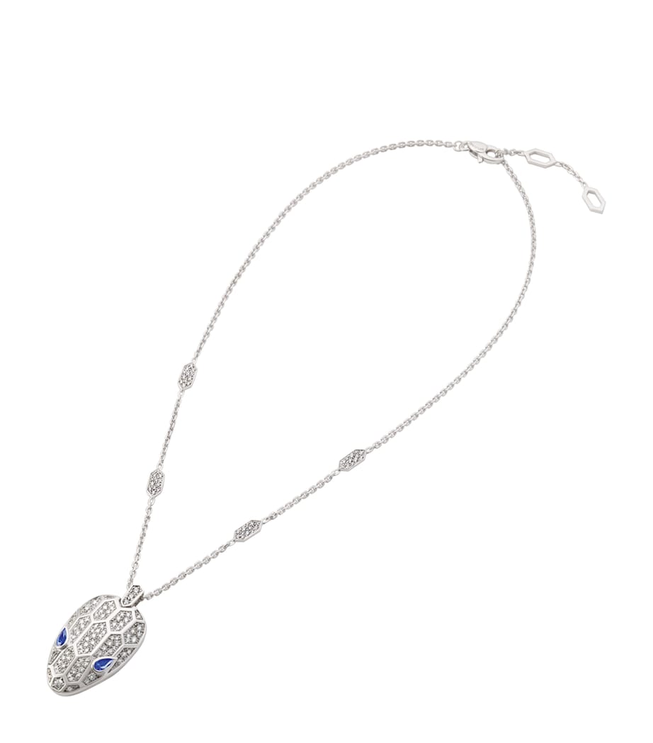 Bvlgari Serpenti Seduttori white gold necklace with diamonds, imported from the UK