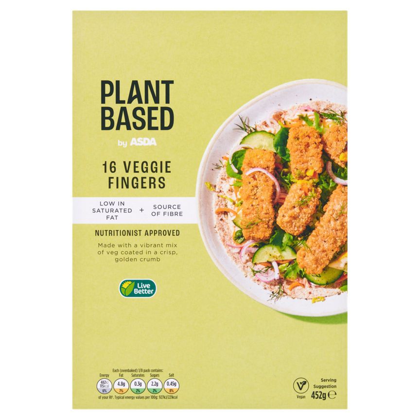 Plant Based by ASDA 16 Veggie Fingers GOODS ASDA   