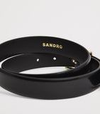 Sandro leather belt chunky gold buckle 2cm (British brand)