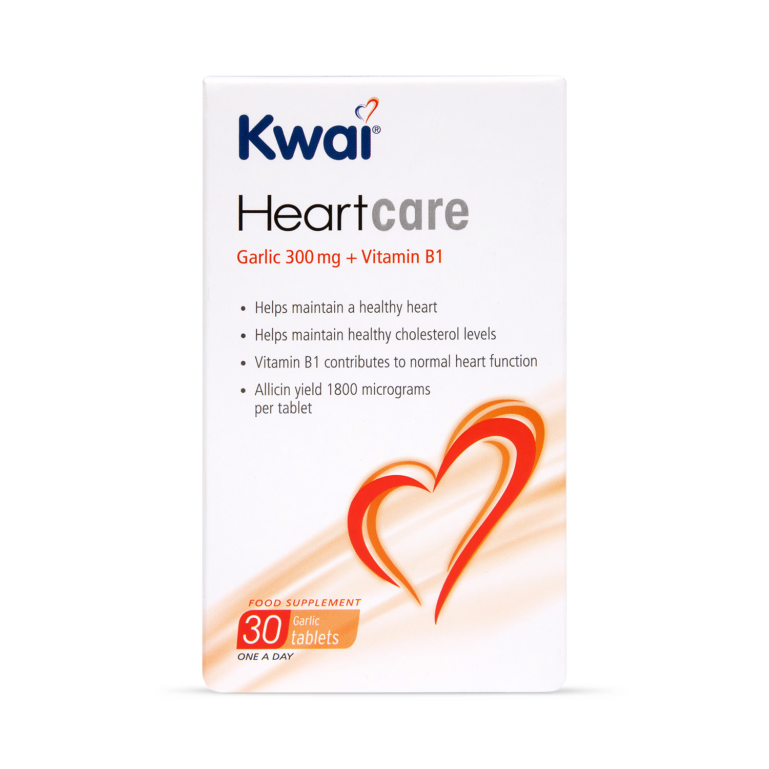 Kwai Heartcare garlic tablets 30 Tablets, imported from the UK