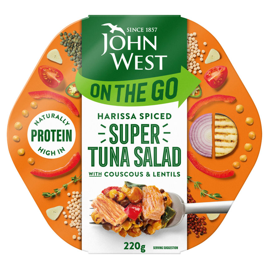 John West On the Go Harissa Spiced Super Tuna Salad Canned & Packaged Food ASDA   