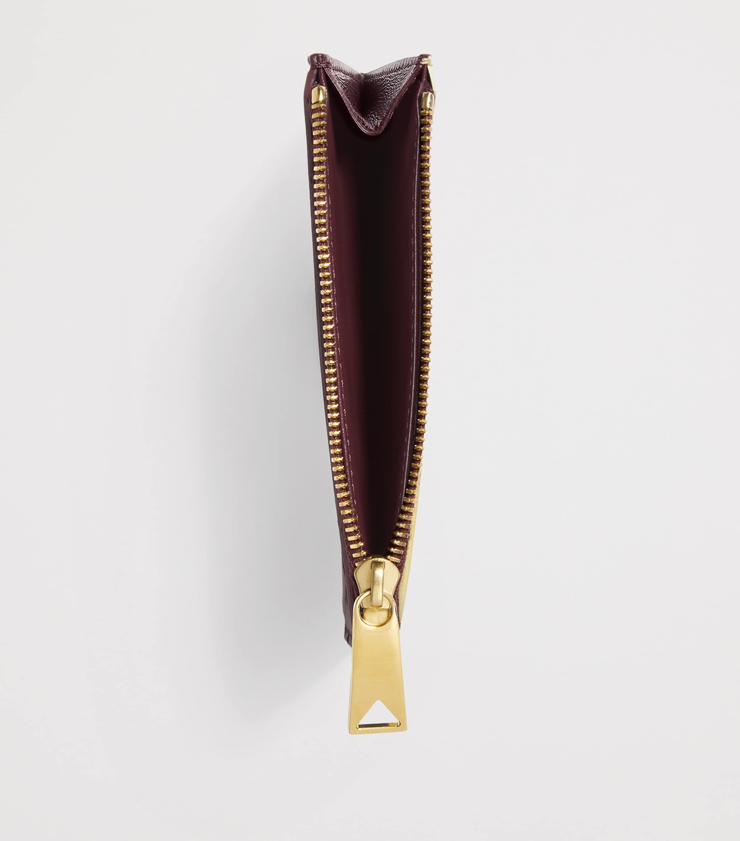 Bottega Veneta leather zipped card case with Intrecciato weave (British brand)