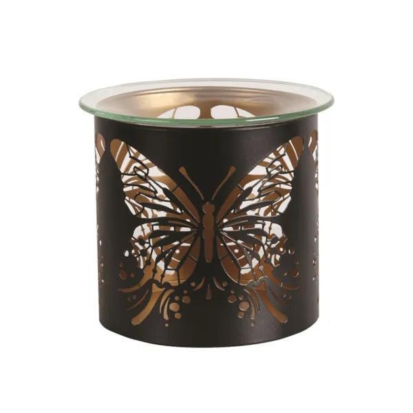 Aroma black butterfly 3-in-1 tealight holder and wax melt burner (British brand)