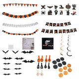 Livingandhome Halloween decoration kit with banners and bats - British product