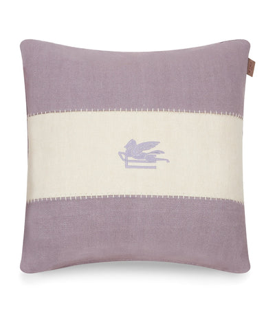 Harrods Etro Pegaso Embroidered Linen Cushion (45cm x 45cm)- Buy online at McGrocer