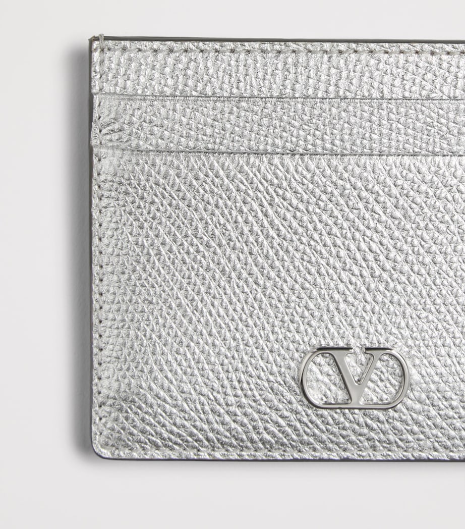 Valentino Garavani grained leather VLogo Signature card holder, imported from the UK