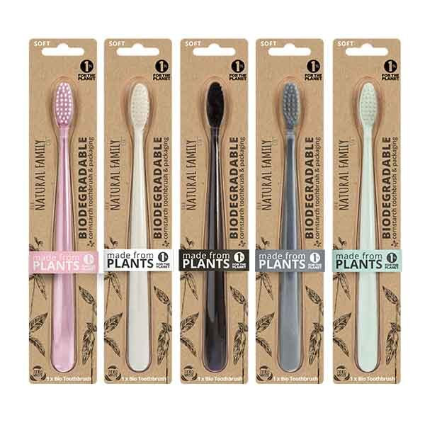 NFco Biodegradable Toothbrush Single Pastel (Assorted) GOODS Superdrug   