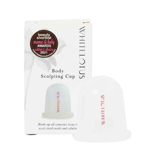White Lotus body sculpting cup silicone massage tool - British product