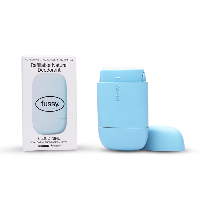 Fussy natural deodorant Cloud Nine starter pack 40g, imported from the UK