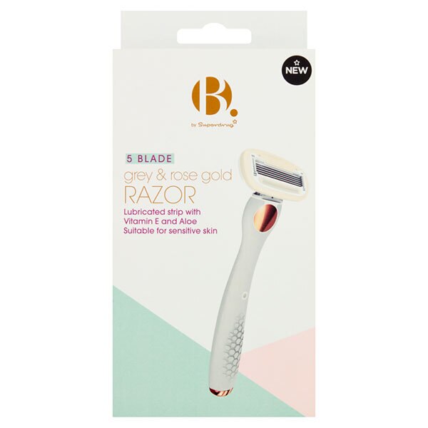 B. 5 Blade Rose Gold and Grey Razor GOODS Superdrug   