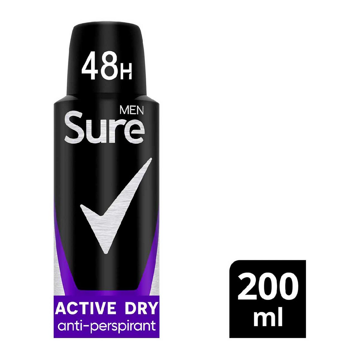 Sure Men Active Dry deodorant for men Anti-Perspirant Aerosol for 48-hour sweat and odour protection 200ml GOODS Boots   