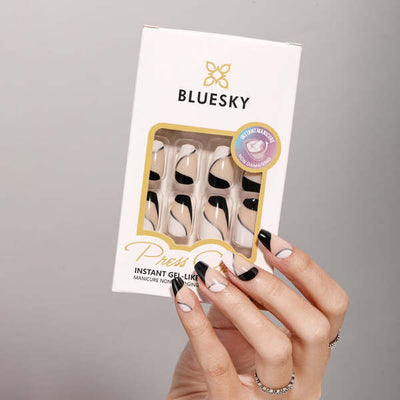 Coffin Monochrome Press On Nails Set 24 Tips