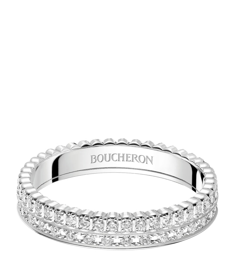 Boucheron Quatre Radiant white gold diamond wedding band, UK version