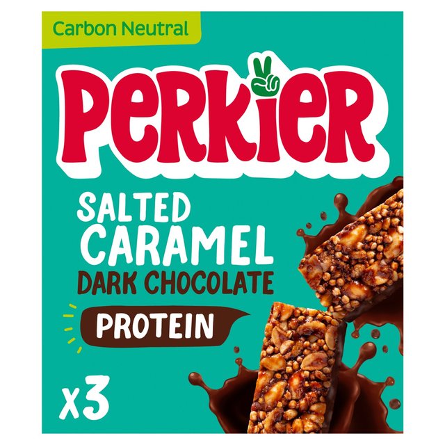 Perkier Salted Caramel & Dark Chocolate Vitamin Bars   3 x 37g