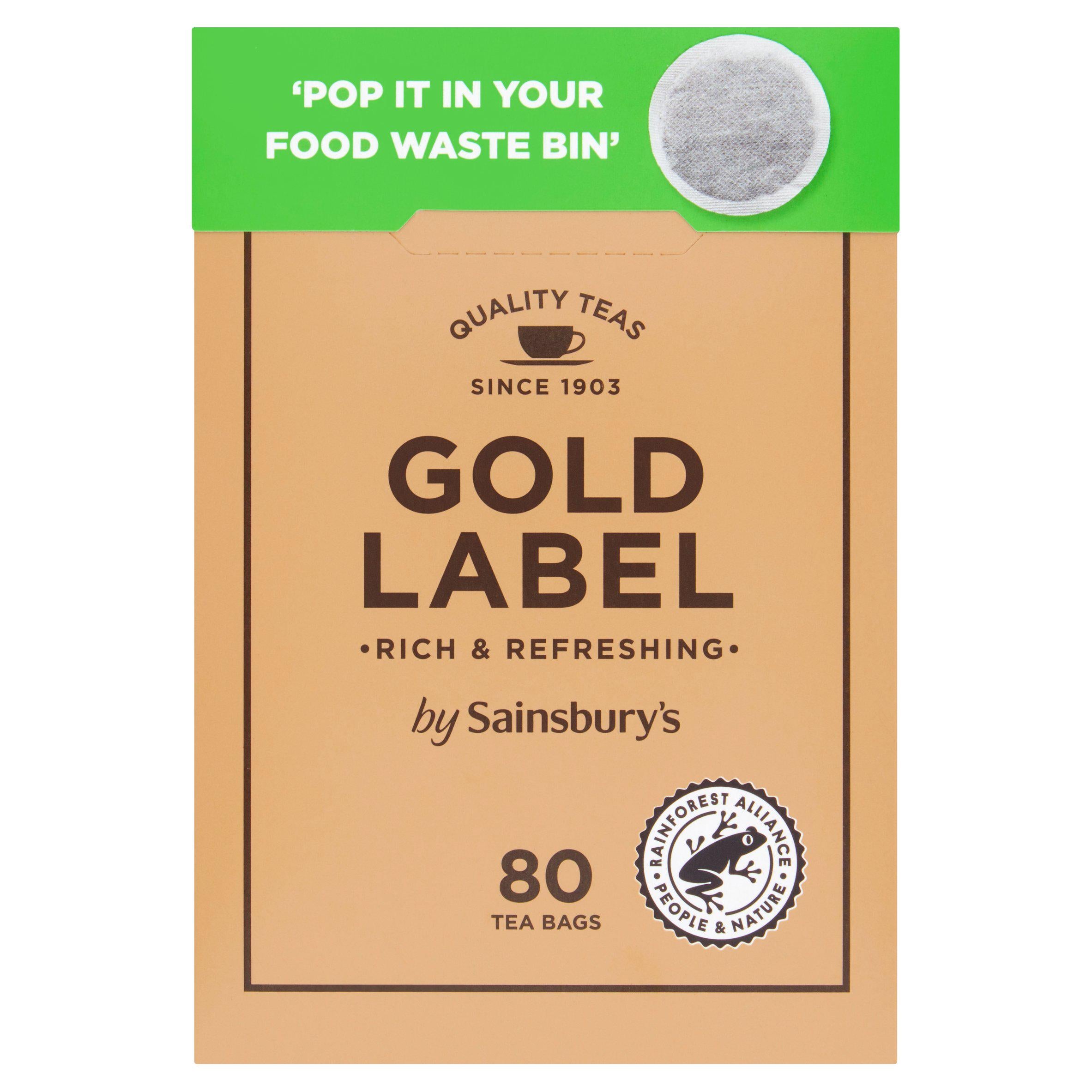 Sainsbury's Gold Label Tea Bags x80 250g All tea Sainsburys   