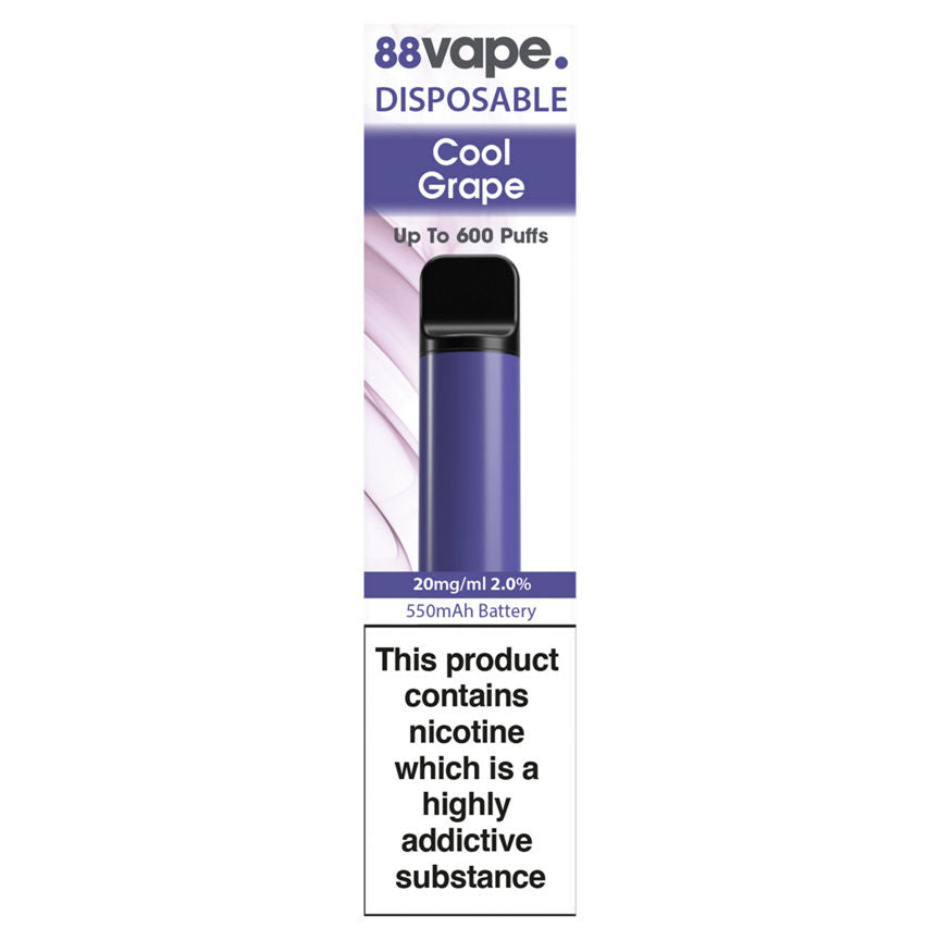 88Vape Disposable Cool Grape GOODS ASDA   