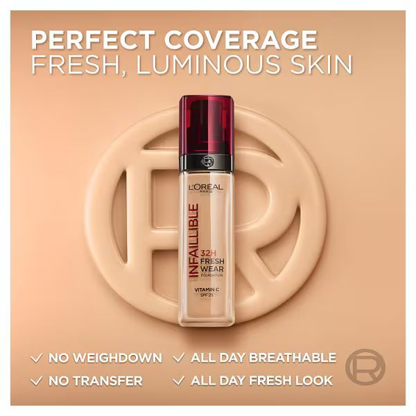 L'Oreal Paris Infallible 32H Fresh Wear Foundation 20, UK version