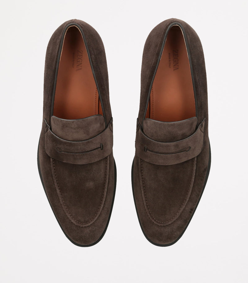 Zegna suede L'Asola loafers (British brand)