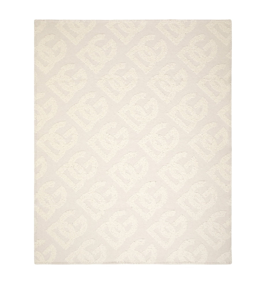 Dolce & Gabbana wool-cashmere-silk logo throw 140cm x 180cm - British product