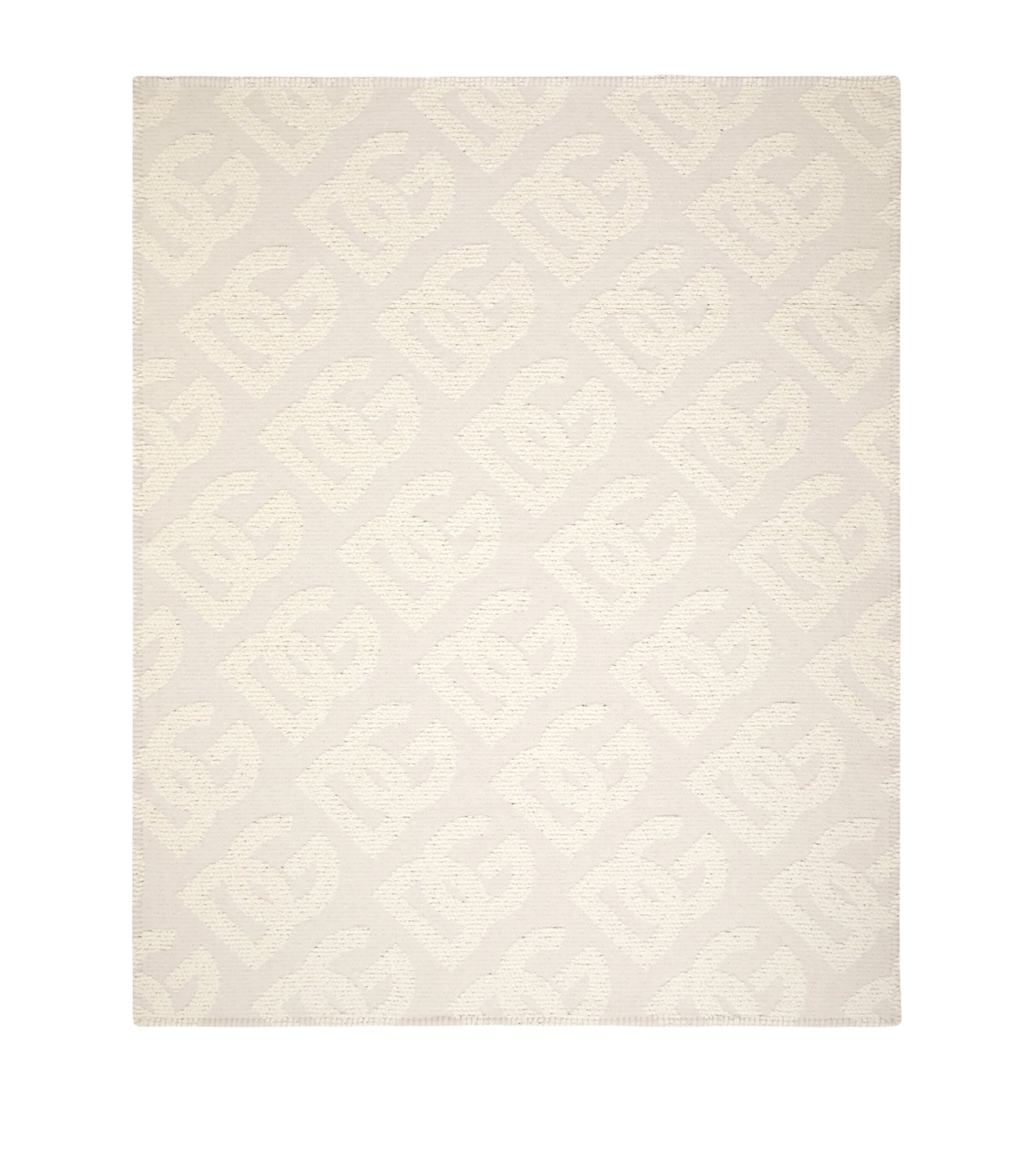 Dolce & Gabbana wool-cashmere-silk logo throw 140cm x 180cm - British product
