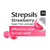 Strepsils Strawberry Sugar Free Sore Throat Lozenges 36s GOODS Boots   