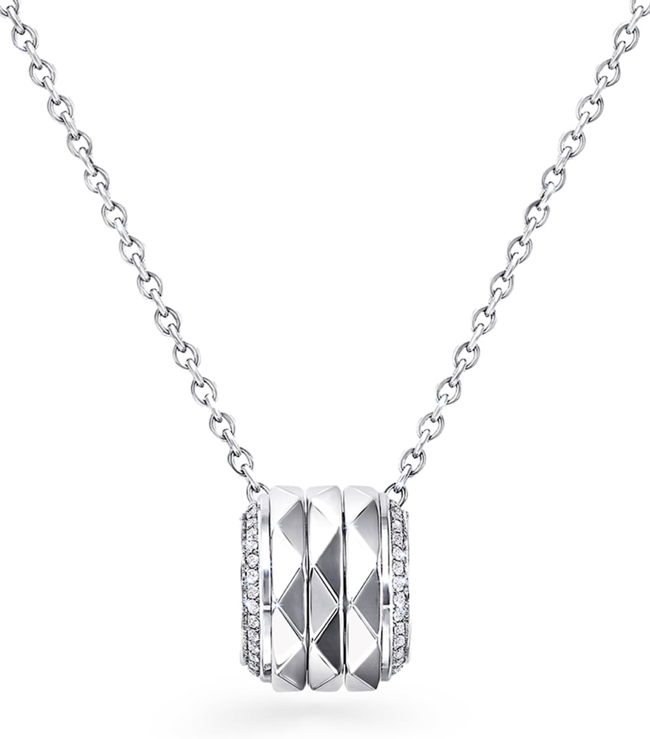 Graff 18kt white gold diamond pendant necklace, UK version