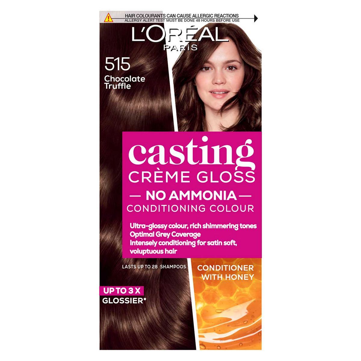 L'Oreal Paris Casting Creme Gloss Semi-Permanent Hair Dye, Brown Hair Dye 515 Choc Truffle GOODS Boots   