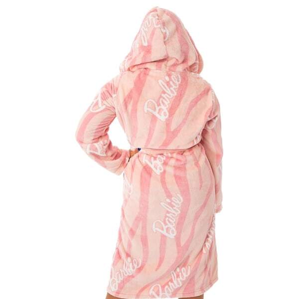 Barbie Womens Hooded Dressing Gown (S) GOODS Superdrug   