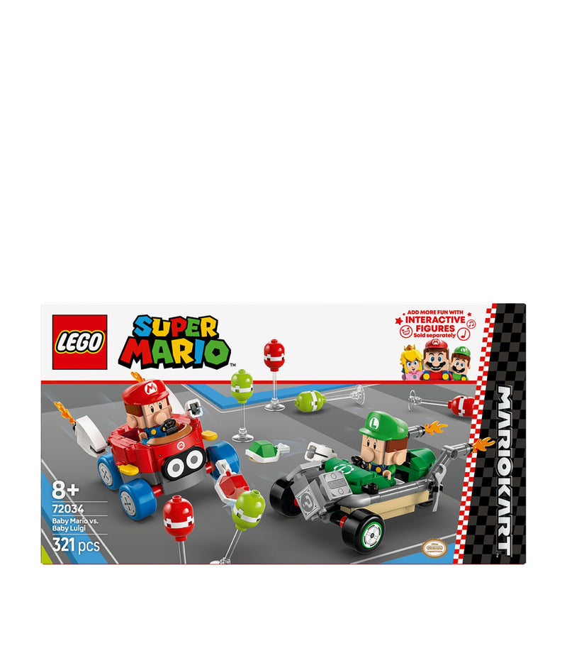 Lego Mario Kart Baby Mario vs Baby Luigi building set, UK version
