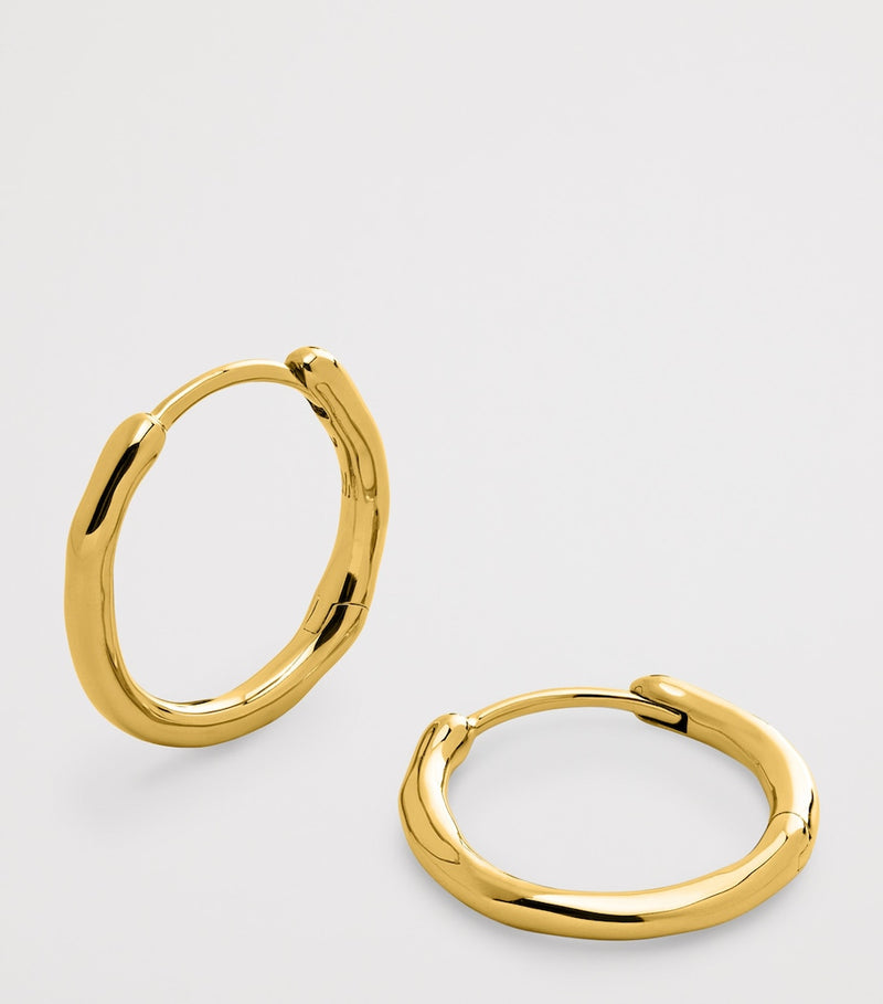 Monica Vinader small gold vermeil hoop earrings - British product